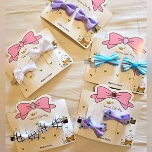 Pack of 5 pairs of girls hair bows